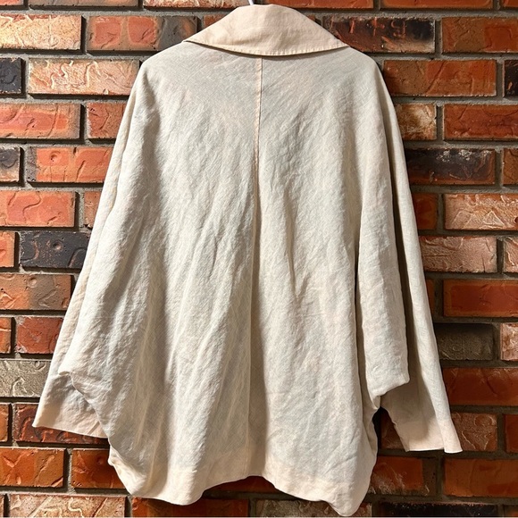 Nicobar Batwing Linen Cotton Jacket - Beige - Picture 13 of 13